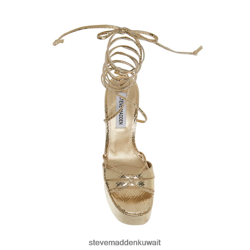 Steve Madden نحيف ياسمين ثعبان الذهب أحذية 6JPNNF552