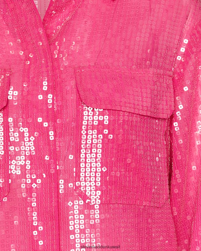 Steve Madden نحيف شاكيت سيموني وردي فاقع يلبس 6JPNNF581