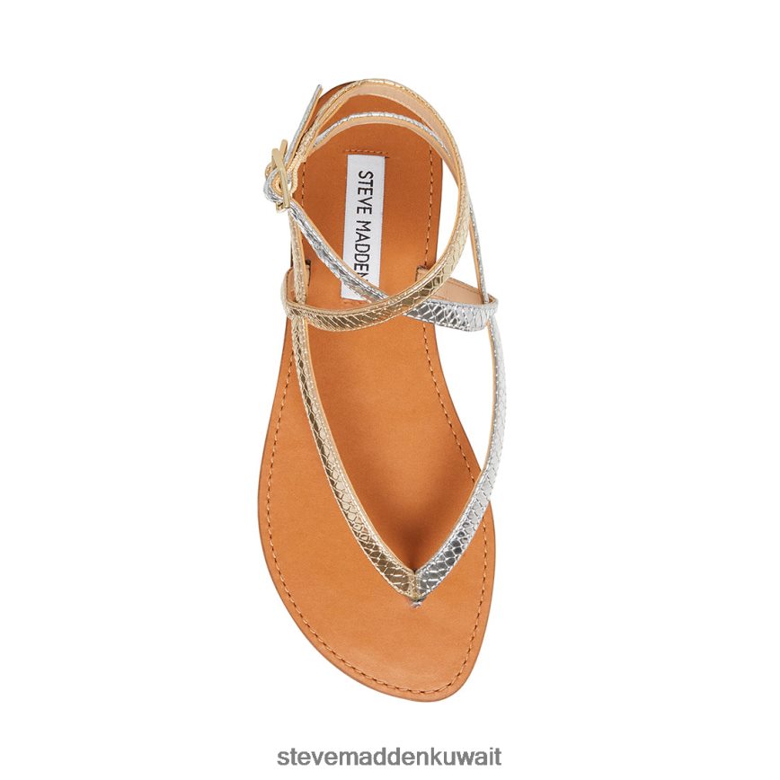 Steve Madden نحيف فراني ثعبان الذهب أحذية 6JPNNF59