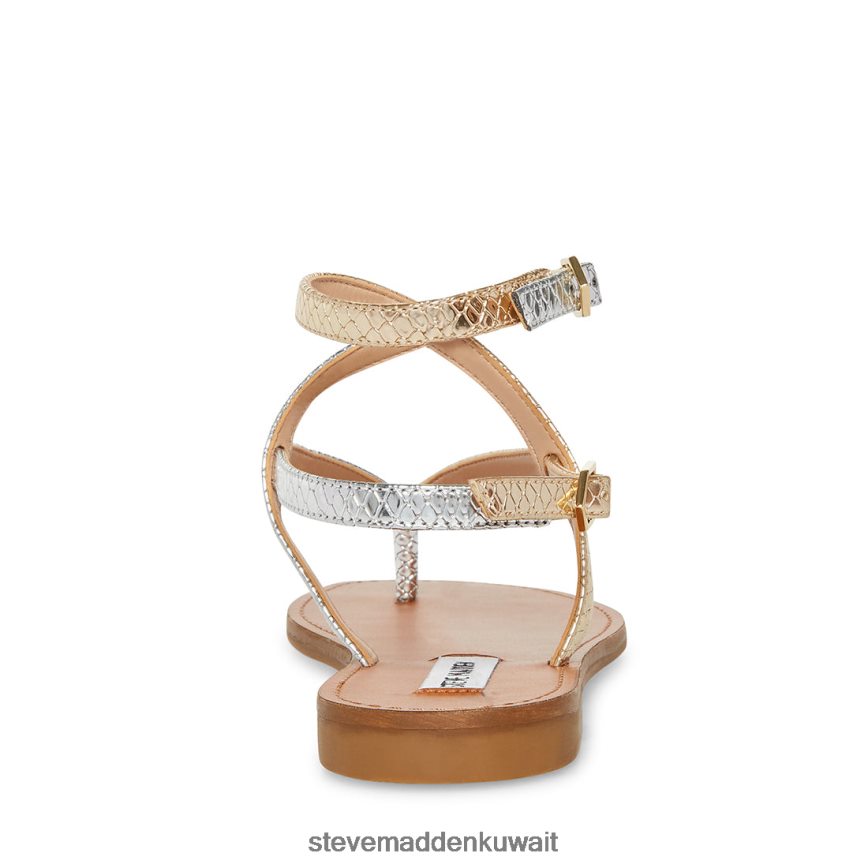 Steve Madden نحيف فراني ثعبان الذهب أحذية 6JPNNF59