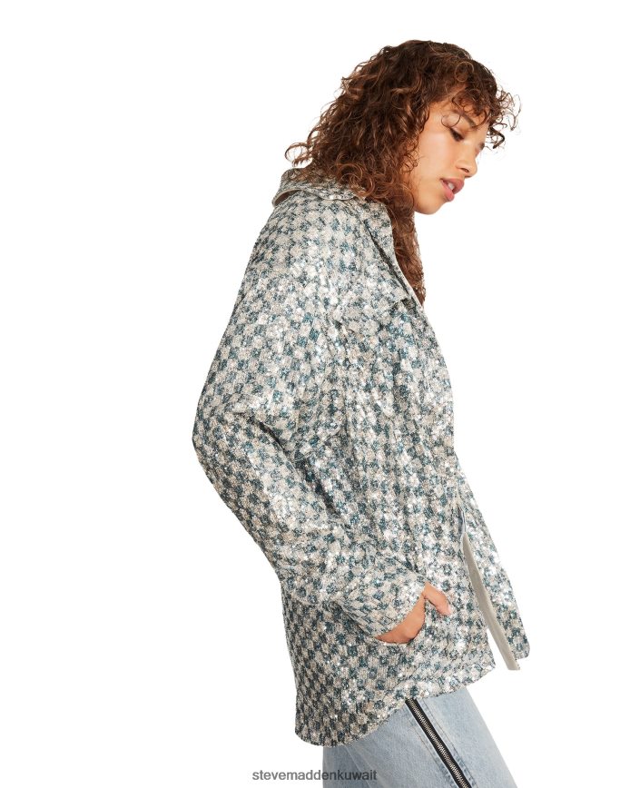 Steve Madden نحيف أندي شاكيت فضة يلبس 6JPNNF600