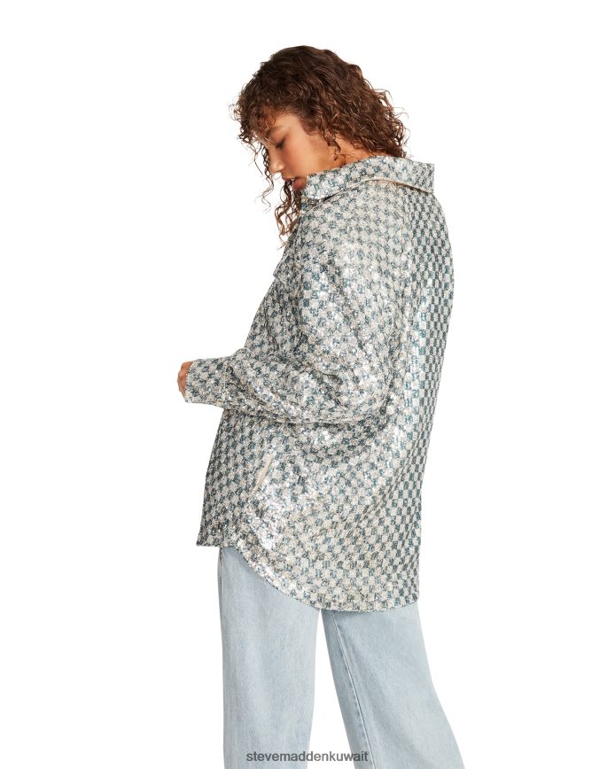 Steve Madden نحيف أندي شاكيت فضة يلبس 6JPNNF600