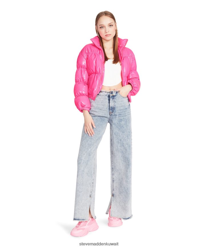 Steve Madden نحيف سترة عدن وردي فاقع يلبس 6JPNNF611