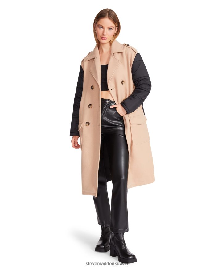 Steve Madden نحيف معطف السافانا نسيج الجمل يلبس 6JPNNF619