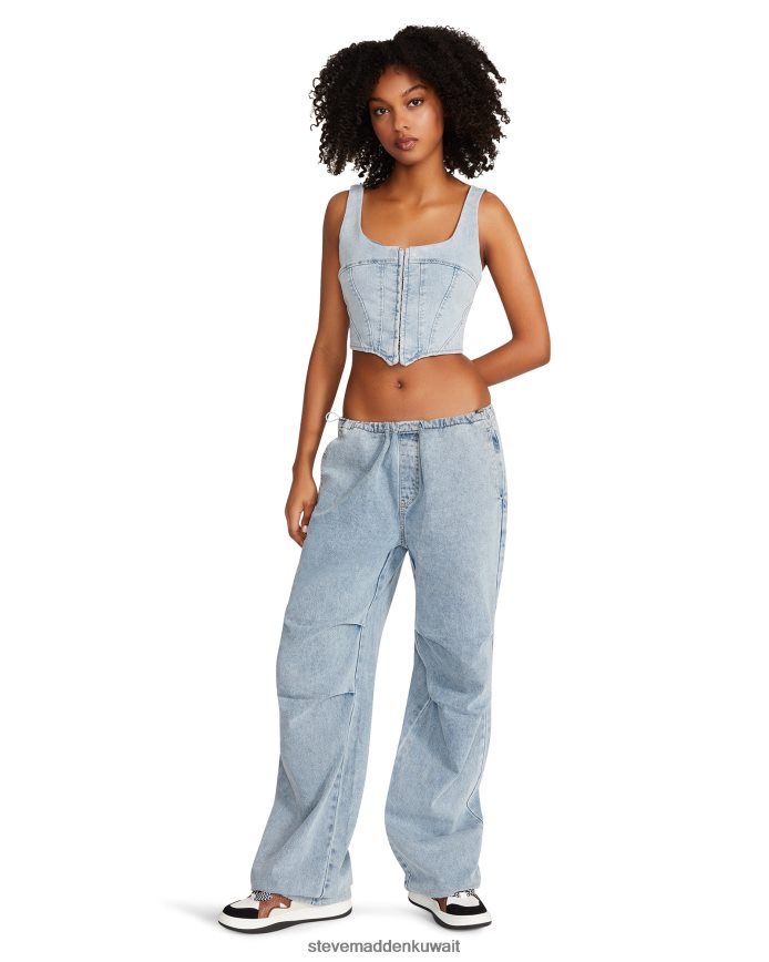 Steve Madden نحيف بيا المظلة بانت قماش الدنيم يلبس 6JPNNF636