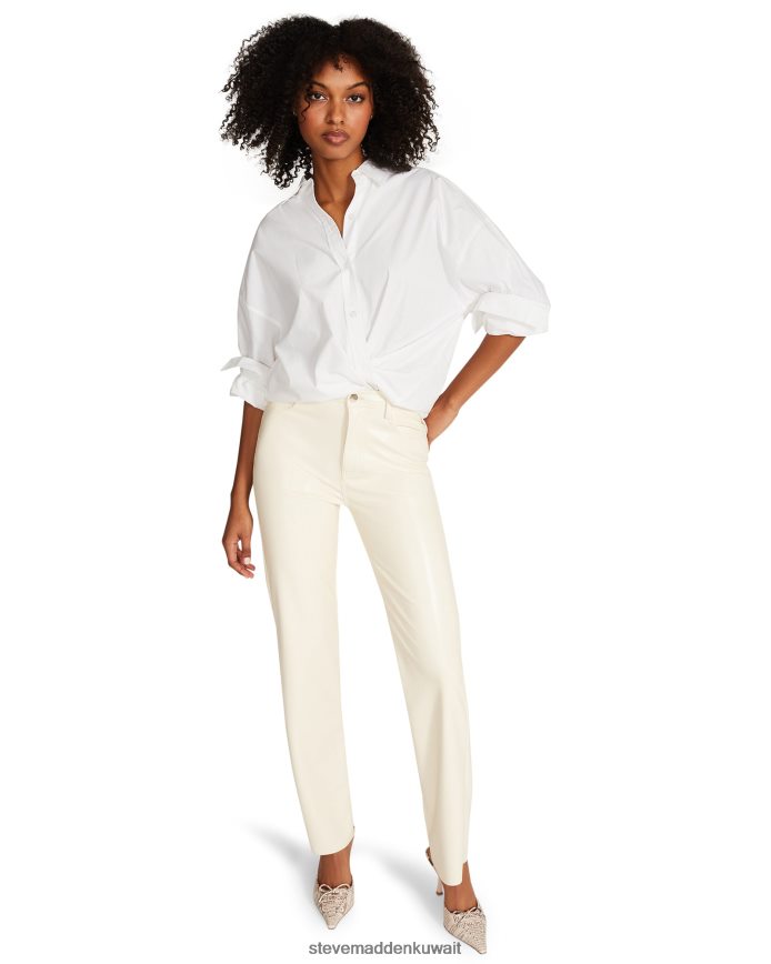 Steve Madden نحيف جولي بانت الفانيليا كريم يلبس 6JPNNF646