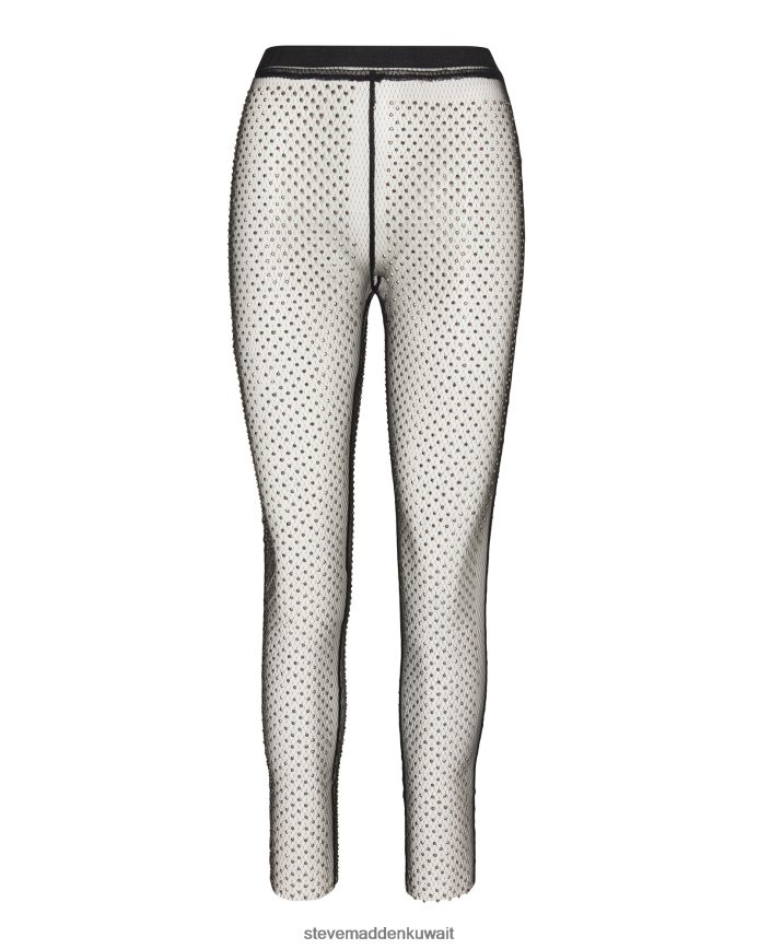 Steve Madden نحيف السراويل شبكة حجر الراين أسود يلبس 6JPNNF652