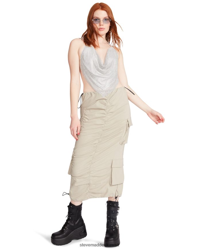 Steve Madden نحيف تنورة ميلي رمادي يلبس 6JPNNF667