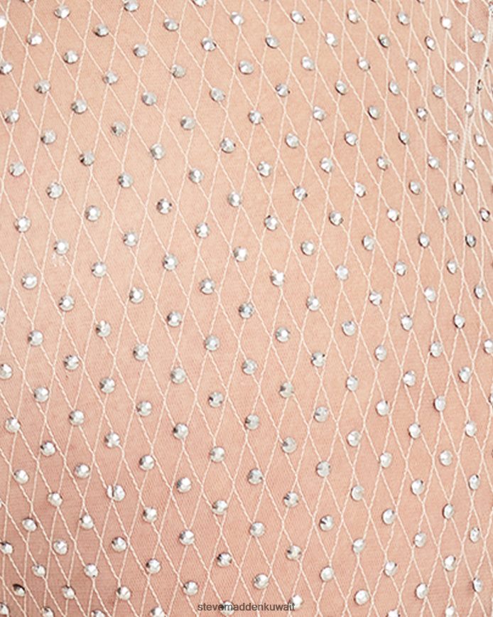 Steve Madden نحيف السراويل شبكة حجر الراين عاج يلبس 6JPNNF669