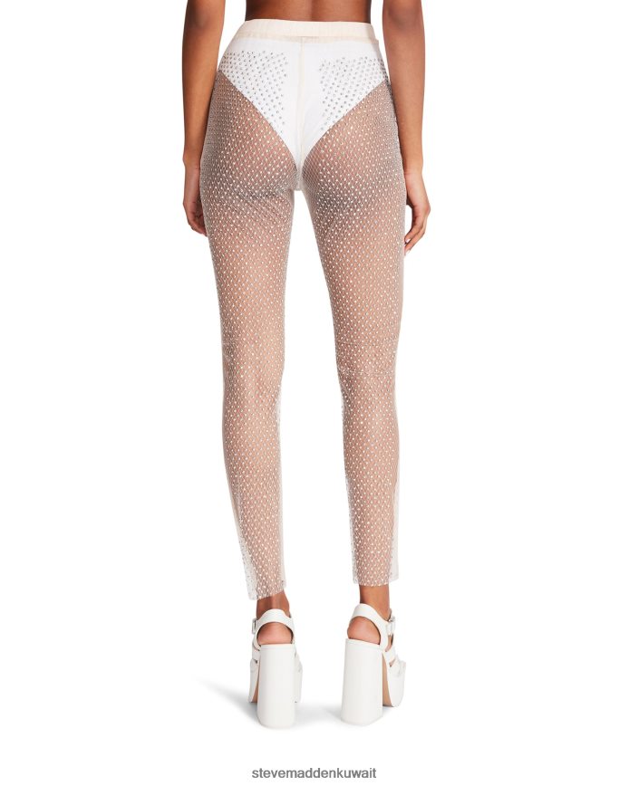 Steve Madden نحيف السراويل شبكة حجر الراين عاج يلبس 6JPNNF669