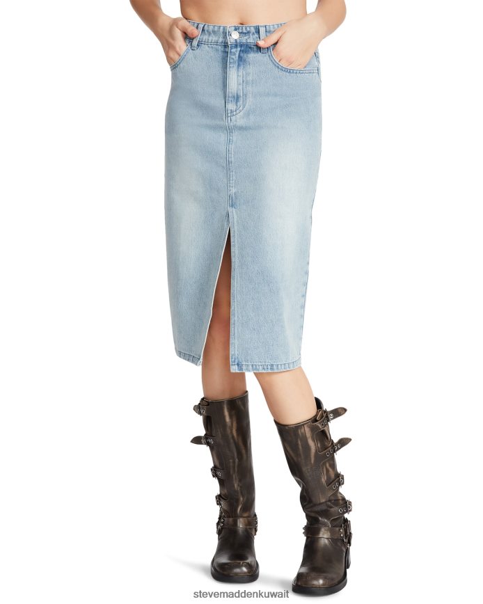 Steve Madden نحيف تنورة ايفون جان قماش الدنيم يلبس 6JPNNF673