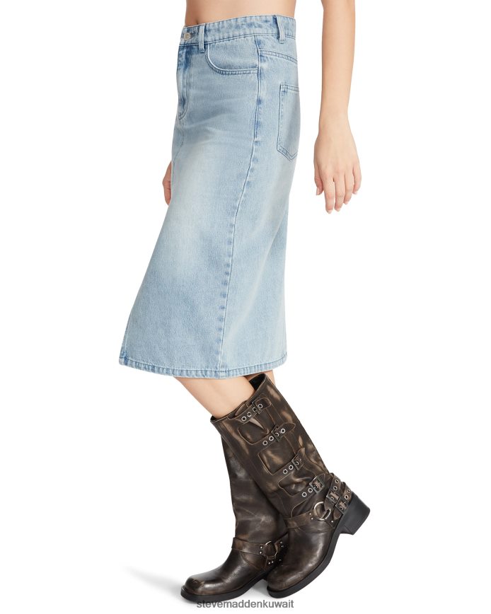 Steve Madden نحيف تنورة ايفون جان قماش الدنيم يلبس 6JPNNF673