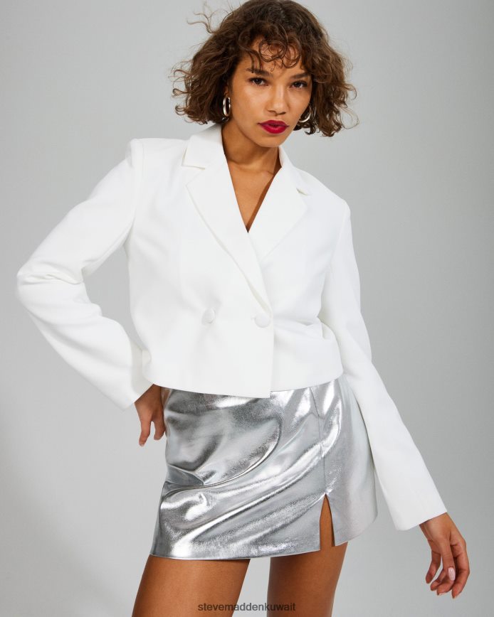 Steve Madden نحيف تنورة كام معدنية فضة يلبس 6JPNNF675