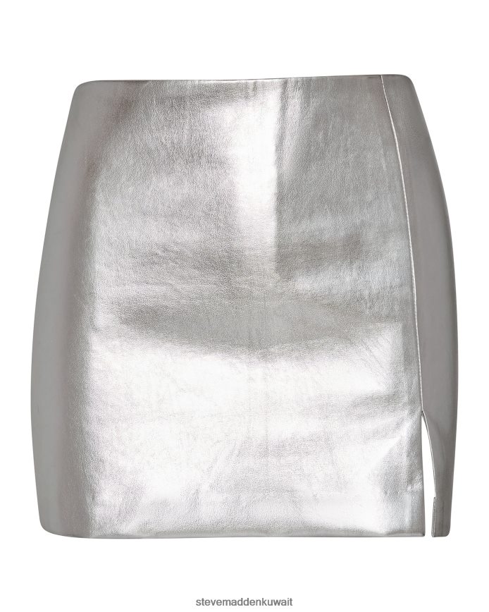 Steve Madden نحيف تنورة كام معدنية فضة يلبس 6JPNNF675