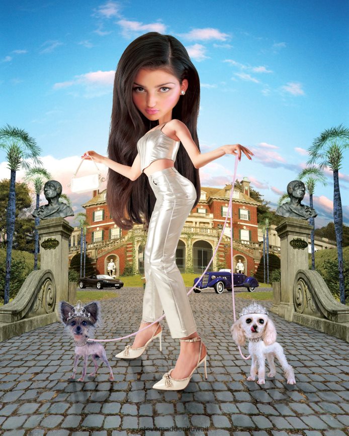 Steve Madden نحيف جوزي بانت فضة يلبس 6JPNNF682