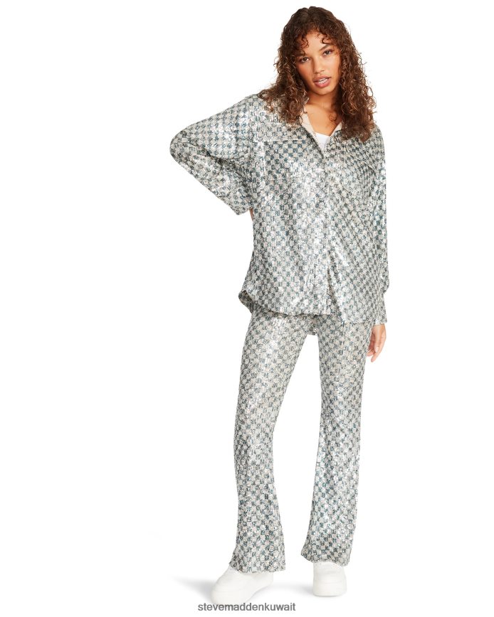 Steve Madden نحيف بانت شي فضة يلبس 6JPNNF683