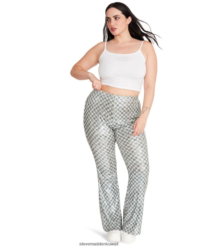 Steve Madden نحيف بانت شي فضة يلبس 6JPNNF683