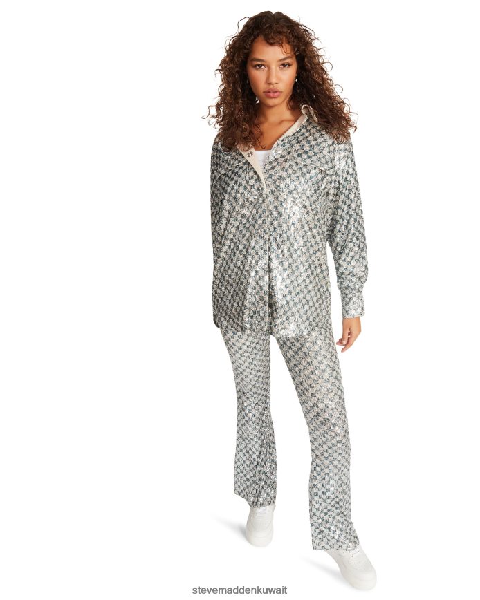 Steve Madden نحيف بانت شي فضة يلبس 6JPNNF683