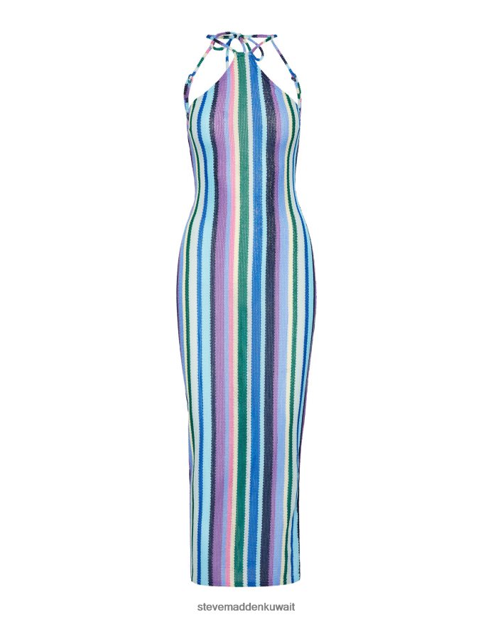 Steve Madden نحيف فستان ماكينا متعدد أزرق يلبس 6JPNNF699