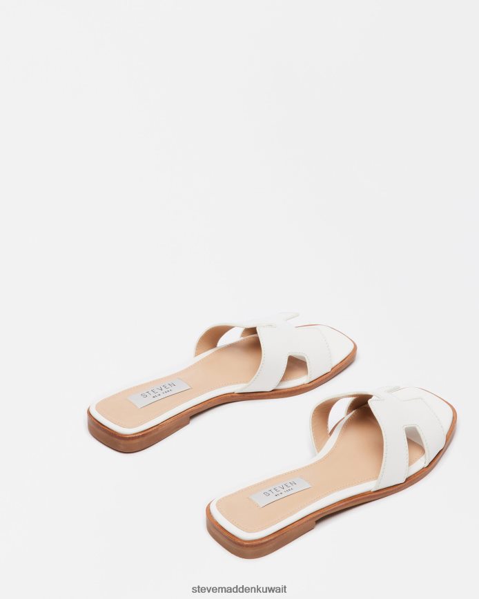 Steve Madden نحيف هادين جلد أبيض أحذية 6JPNNF6