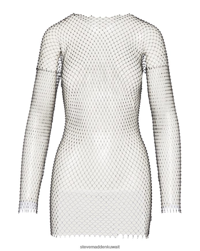 Steve Madden نحيف فستان قصير شبكي بحجر الراين أسود يلبس 6JPNNF709