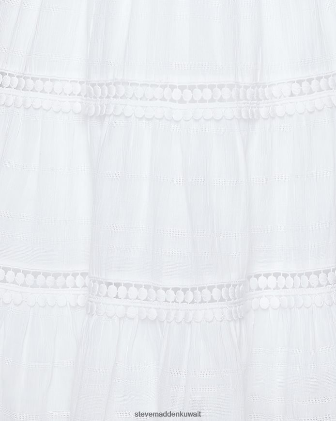 Steve Madden نحيف فستان طبقات سعيدة أبيض يلبس 6JPNNF713