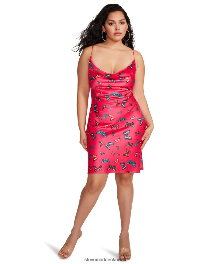 Steve Madden نحيف فستان الكنز وردي فاقع يلبس 6JPNNF716
