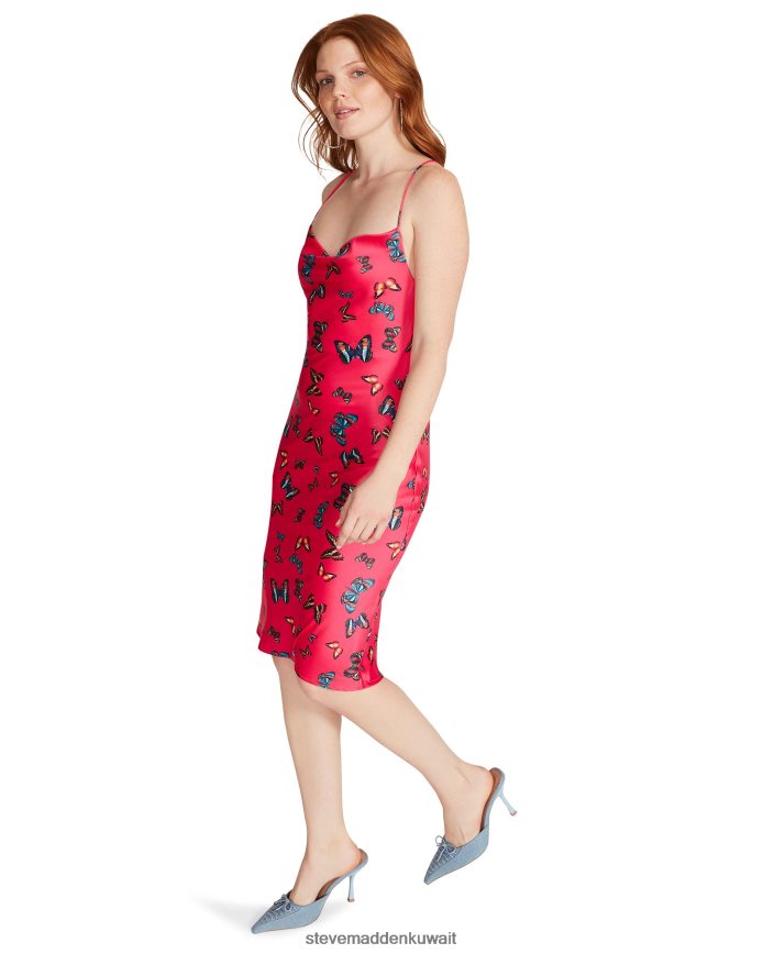 Steve Madden نحيف فستان الكنز وردي فاقع يلبس 6JPNNF716