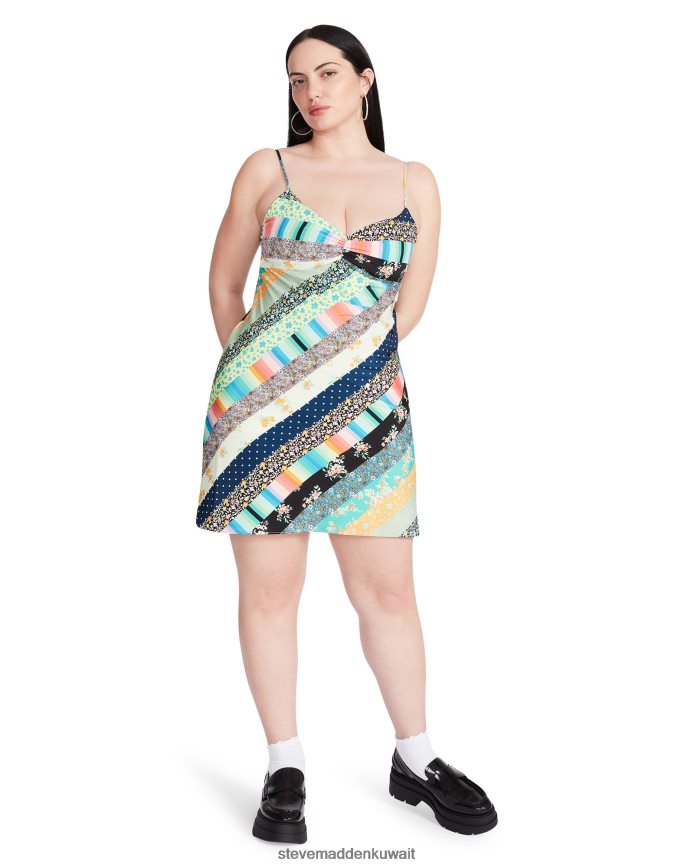 Steve Madden نحيف فستان تشاني نسيج متعدد يلبس 6JPNNF720