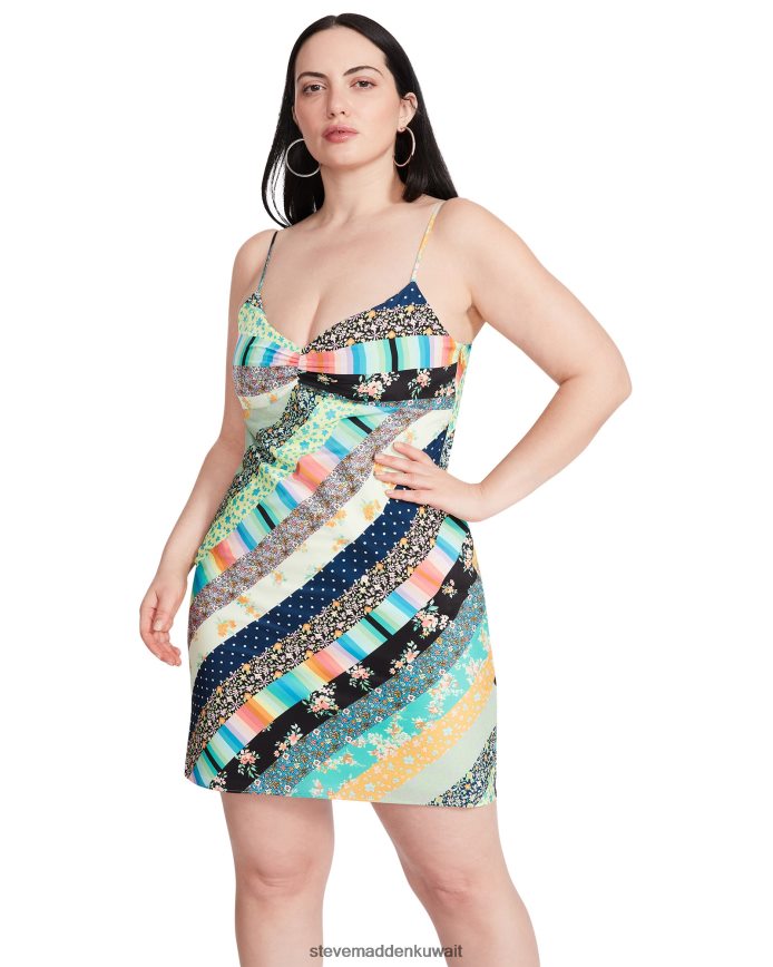 Steve Madden نحيف فستان تشاني نسيج متعدد يلبس 6JPNNF720