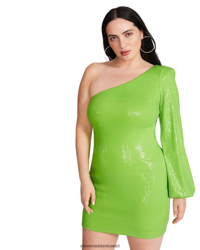 Steve Madden نحيف فستان كاتيا النيون الأخضر يلبس 6JPNNF726