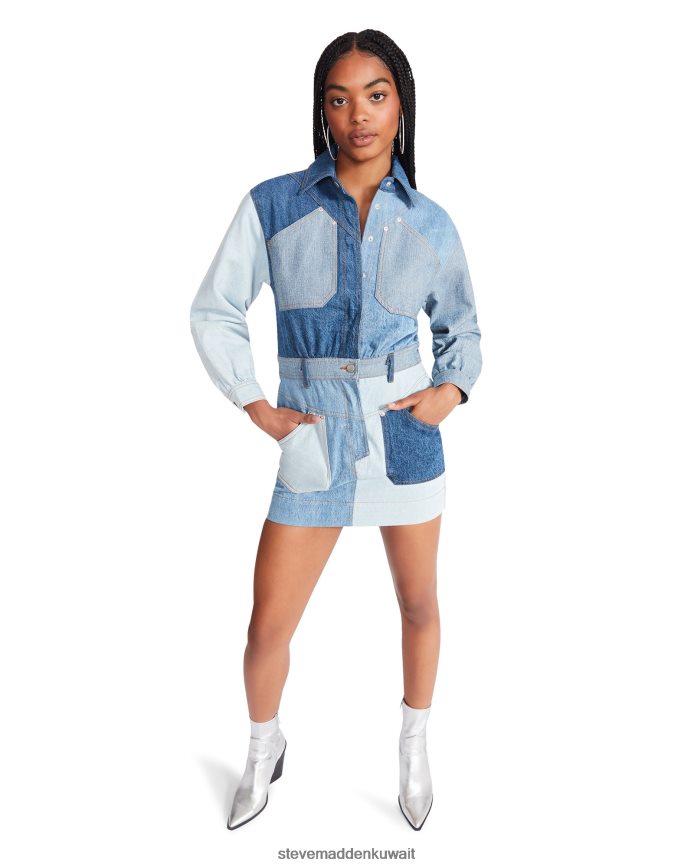 Steve Madden نحيف فستان رايلي قماش الدنيم يلبس 6JPNNF734