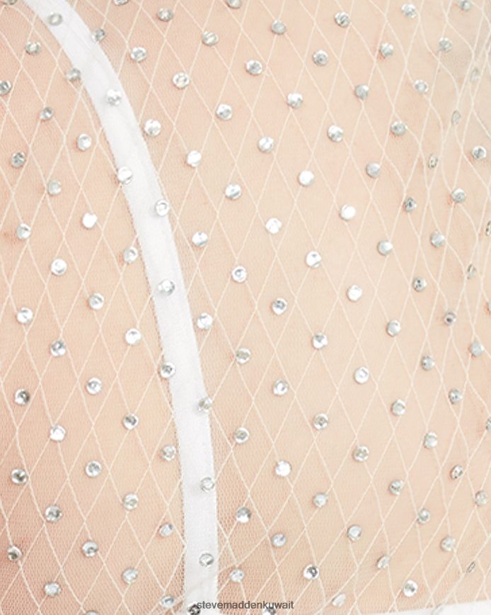 Steve Madden نحيف جزء علوي شبكي من حجر الراين عاج يلبس 6JPNNF747