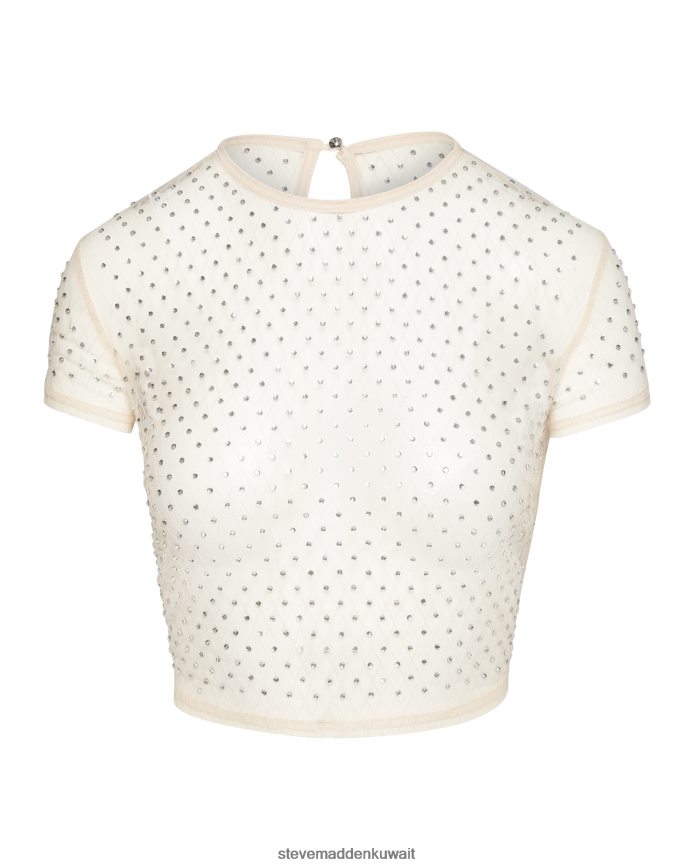 Steve Madden نحيف جزء علوي شبكي من حجر الراين عاج يلبس 6JPNNF747