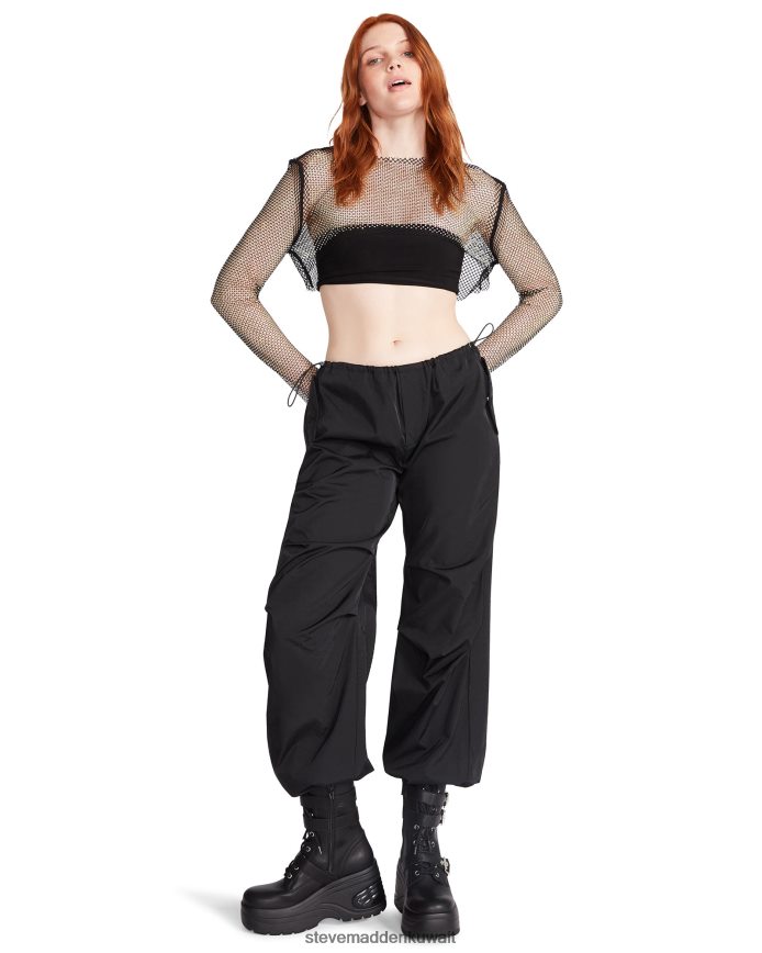 Steve Madden نحيف شبكة حجر الراين بوليرو أسود يلبس 6JPNNF751