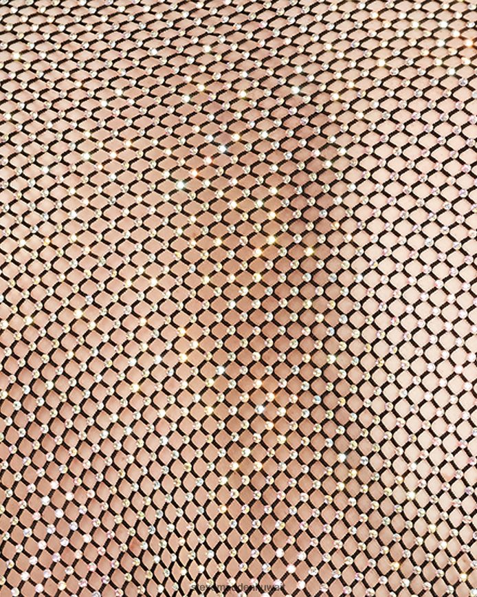 Steve Madden نحيف شبكة حجر الراين بوليرو أسود يلبس 6JPNNF751