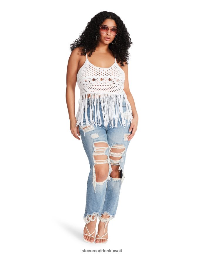 Steve Madden نحيف ريا أعلى أبيض يلبس 6JPNNF753