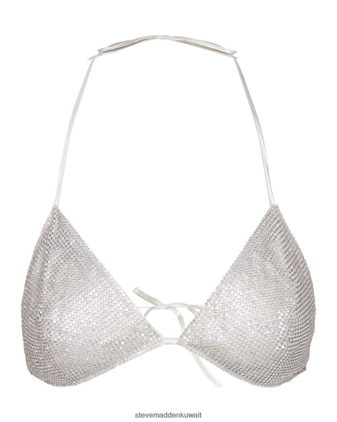 Steve Madden نحيف قطعة بيكيني علوية بحجر الراين أحجار الراين يلبس 6JPNNF758