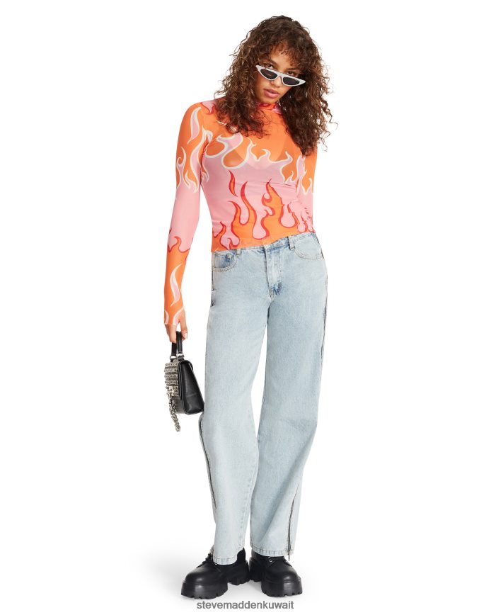 Steve Madden نحيف زيلدا أعلى متعدد وردي يلبس 6JPNNF776