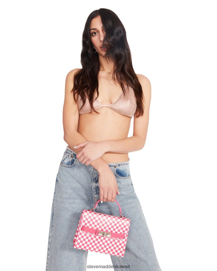 Steve Madden نحيف قطعة بيكيني علوية بحجر الراين لون القرنفل يلبس 6JPNNF785