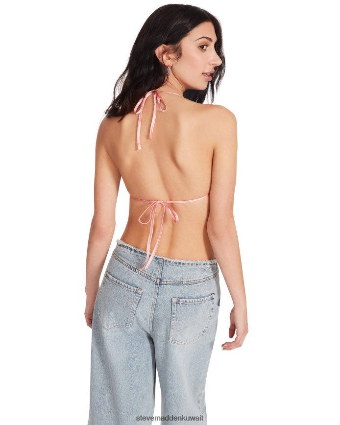 Steve Madden نحيف قطعة بيكيني علوية بحجر الراين لون القرنفل يلبس 6JPNNF785