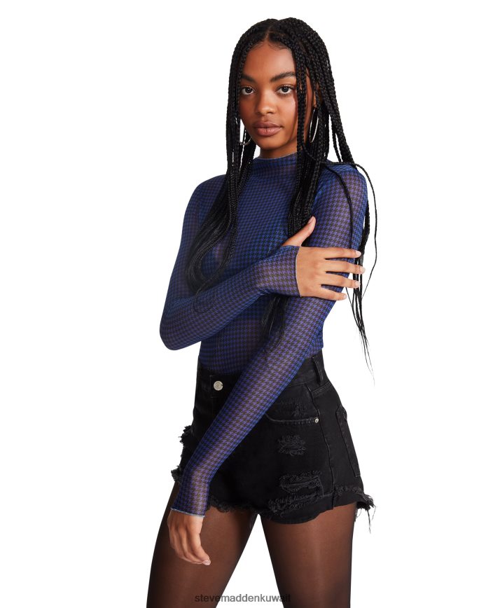 Steve Madden نحيف إليزا توب متعدد أزرق يلبس 6JPNNF786