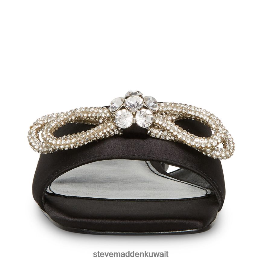 Steve Madden نحيف فيدا الساتان الأسود أحذية 6JPNNF78