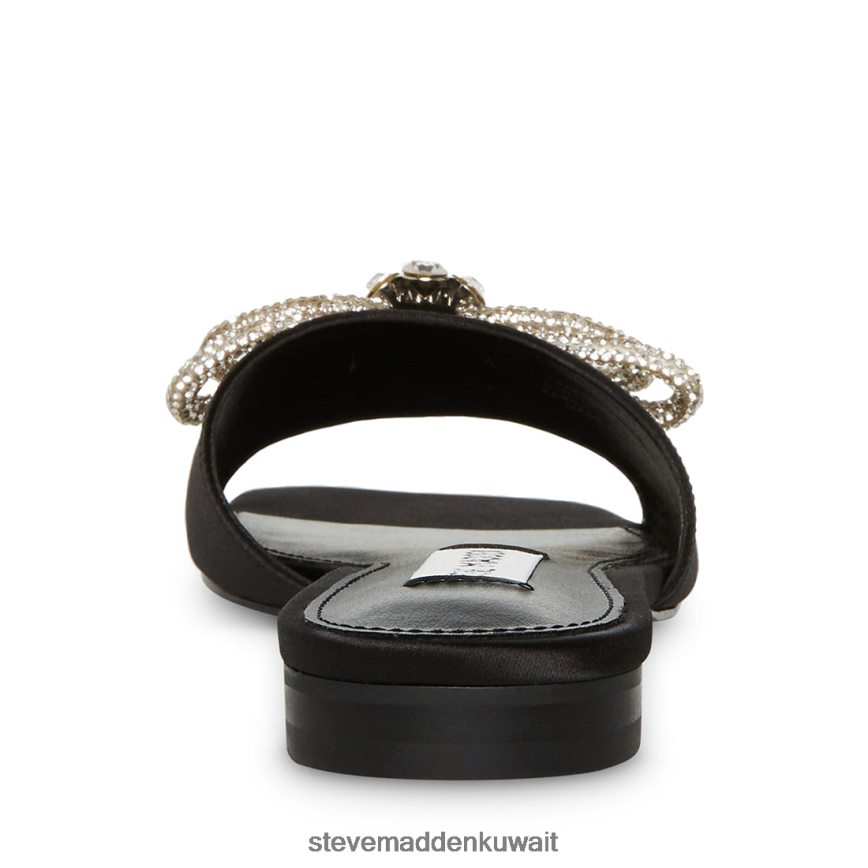 Steve Madden نحيف فيدا الساتان الأسود أحذية 6JPNNF78