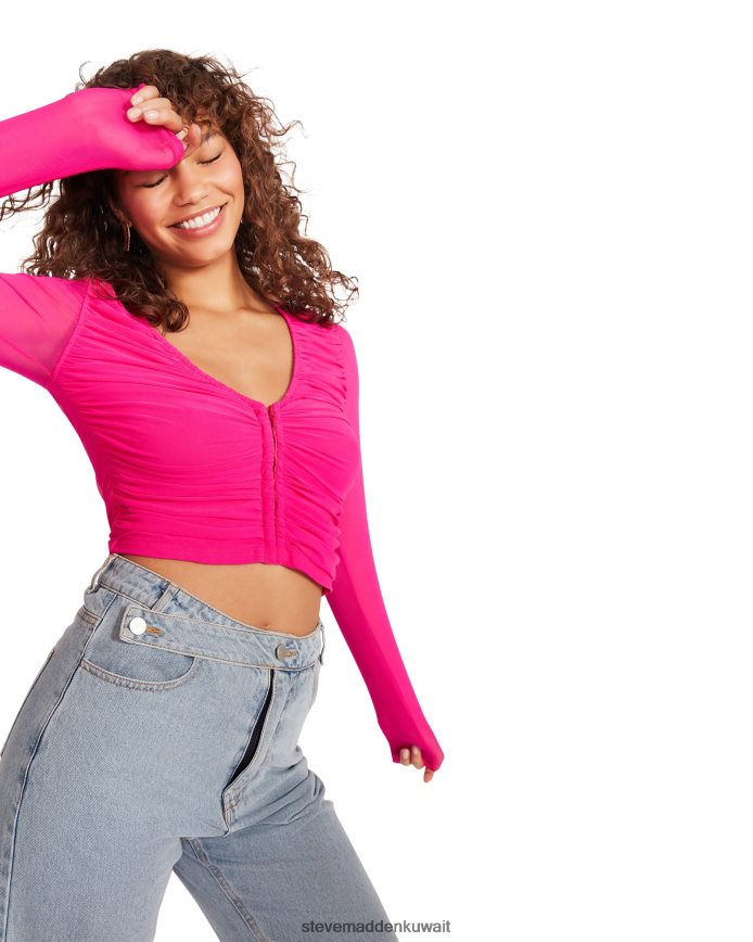 Steve Madden نحيف لونا أعلى وردي فاقع يلبس 6JPNNF793