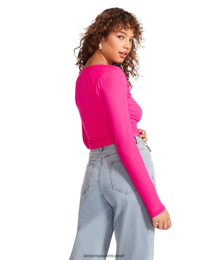 Steve Madden نحيف لونا أعلى وردي فاقع يلبس 6JPNNF793