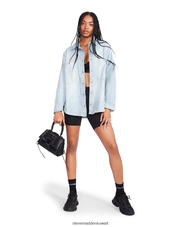 Steve Madden نحيف قمة كاسي قماش الدنيم يلبس 6JPNNF797