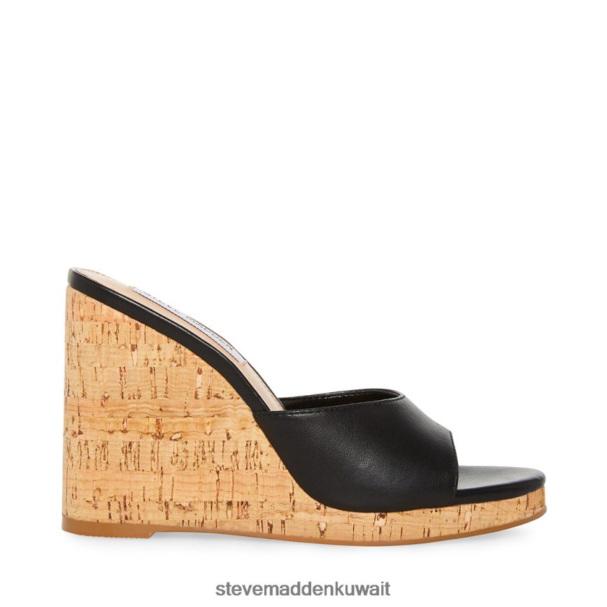 Steve Madden نحيف رائع جلد أسود أحذية 6JPNNF80