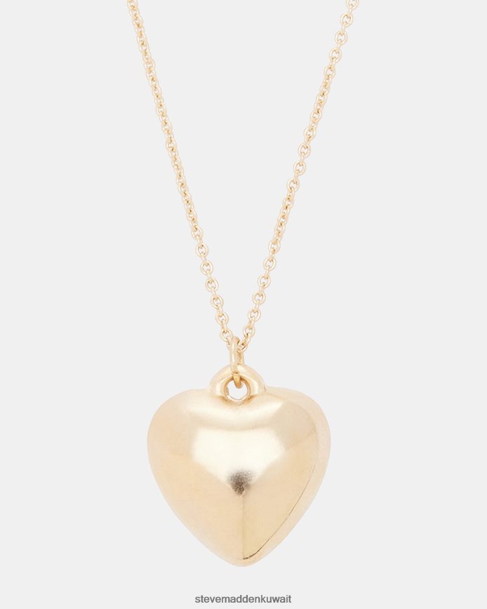 Steve Madden للجنسين قلادة قلادة القلب ذهب ملحق 6JPNNF809