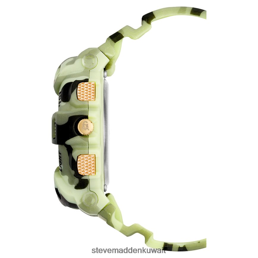 Steve Madden للجنسين ساعة رياضية كبيرة الحجم تمويه ملحق 6JPNNF826